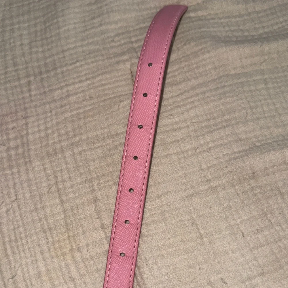 Gucci Pink Belt with Gold and Crystal Buckle